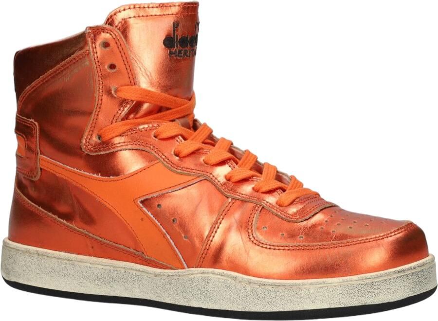 Diadora Heritage mi basket metal used sneakers dames rood 201.178539 c4049 coral rose leer 39 5(6+ ) - Foto 4