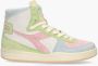 Diadora Heritage Dames Mi Basket Arcobaleno Italia Hoge lederen veter sneakers - Thumbnail 2