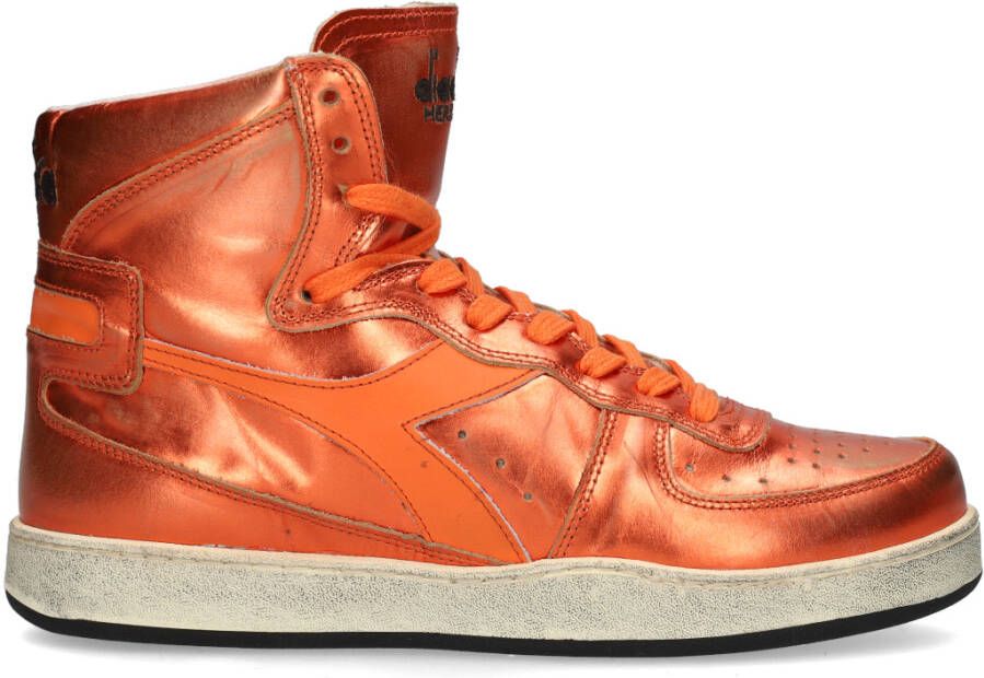 Diadora Heritage mi basket metal used sneakers dames rood 201.178539 c4049 coral rose leer 39 5(6+ ) - Foto 4