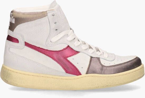 Diadora Heritage Mi Basket Metal Used Wit Roze