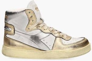 Diadora Heritage Mi Basket Metallic Used Wit Goud