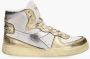 Diadora Sneakers Dames Hoge sneakers Damesschoenen Leer M basket metallic Goud - Thumbnail 3