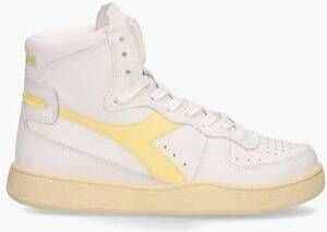 Diadora Heritage Mi Basket Used Wit Lichtgeel