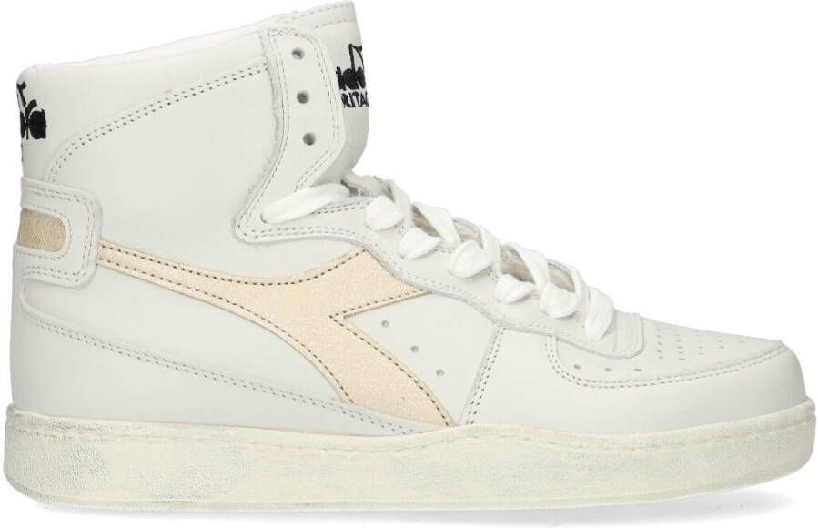 Diadora Heritage MI Basket used white gold Wit - Foto 3