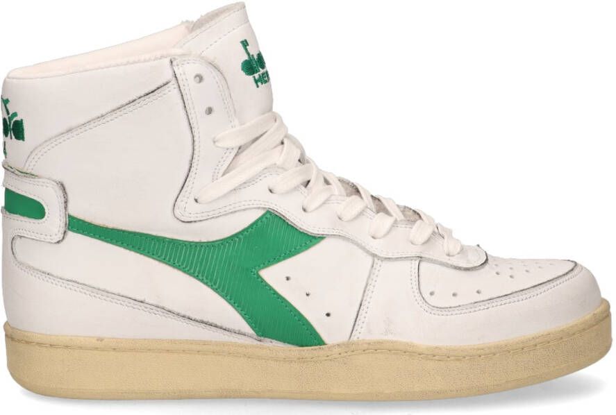 Diadora Heritage Mi Basket Used Wit Groen