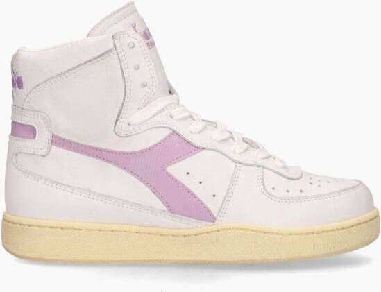 Diadora Witte Leren Hoge Sneakers Retro Design White Heren - Foto 5