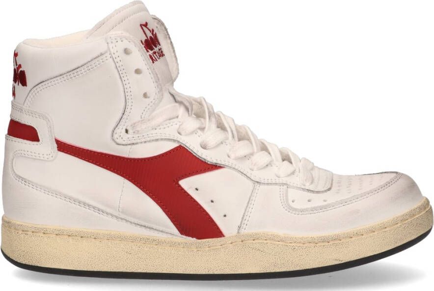 Diadora Heritage Mi Basket Used White Garnet Sneakers hoge-sneakers - Foto 6