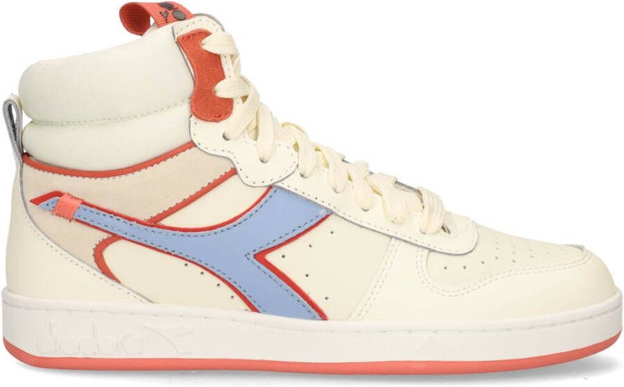 Diadora Magic Basket Mid Label Woman Hoge sneakers Leren Sneaker Dames Wit - Foto 5