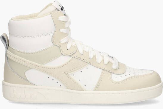 Retro Sneaker Magic Basket Mid Woman Hoge sneakers Leren Sneaker Dames Wit - Foto 4