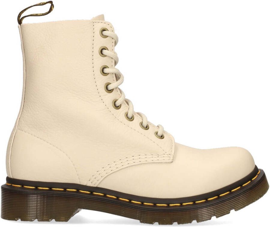 Dr. Martens 1460 PASCAL PARCHMENT BEIGE Volwassenen VeterlaarzenHalf-hoge schoenen Wit beige - Foto 8