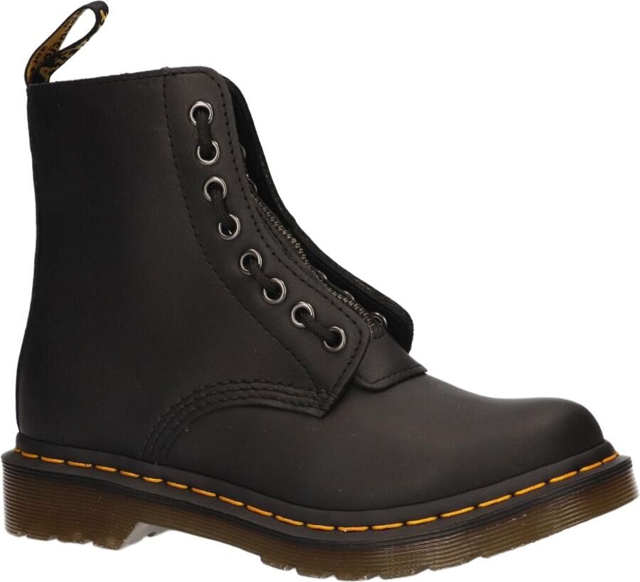 Dr martens Dr. Martens 1460 Pascal Front Zip Zwart Leer Veterboots Dames - Foto 11