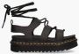 Dr. Martens Minimalistische leren sandalen met unieke veters en lichtgewicht EVA-zool Zwart Dames - Thumbnail 3