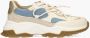 DWRS BONNEY denim chunky leren sneakers goud - Thumbnail 2
