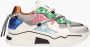 DWRS LABEL DWRS Jupiter | Lt.Grey Multi Grijs Leer Lage sneakers Dames - Thumbnail 2
