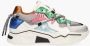 DWRS LABEL DWRS Jupiter | Lt.Grey Multi Grijs Leer Lage sneakers Dames - Thumbnail 2