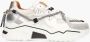 DWRS LABEL Jupiter denim Silver Grey Grijs Leer Lage sneakers Dames - Thumbnail 3