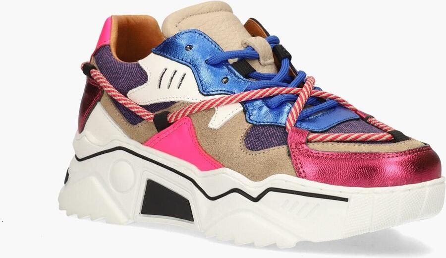 DWRS The label BLACK FRIDAY DEAL Dames Sneakers Roze Stof Leer - Foto 3