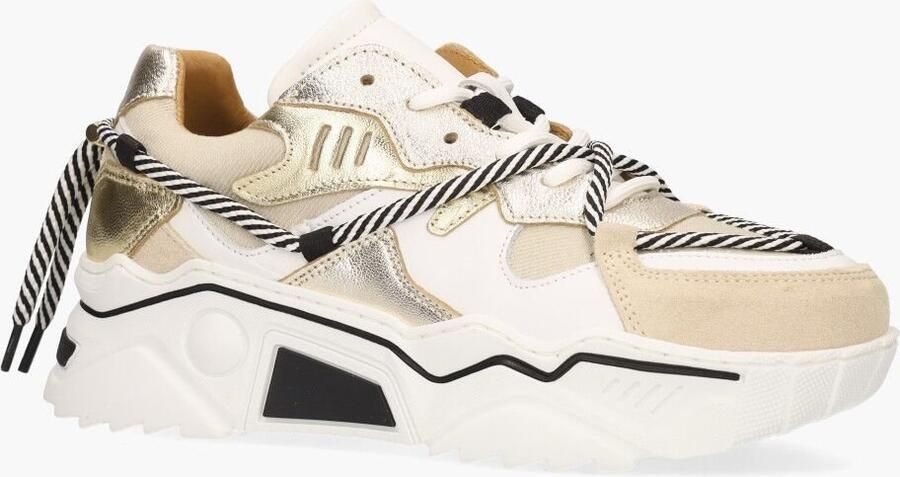 DWRS LABEL DWRS Jupiter denim sand champagne Beige Leer Lage sneakers Dames - Foto 2