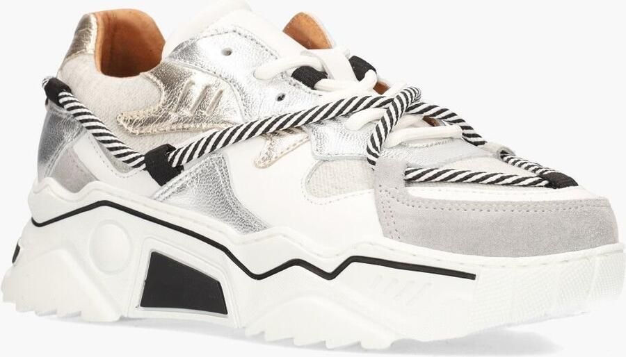 DWRS LABEL Jupiter denim Silver Grey Grijs Leer Lage sneakers Dames - Foto 6