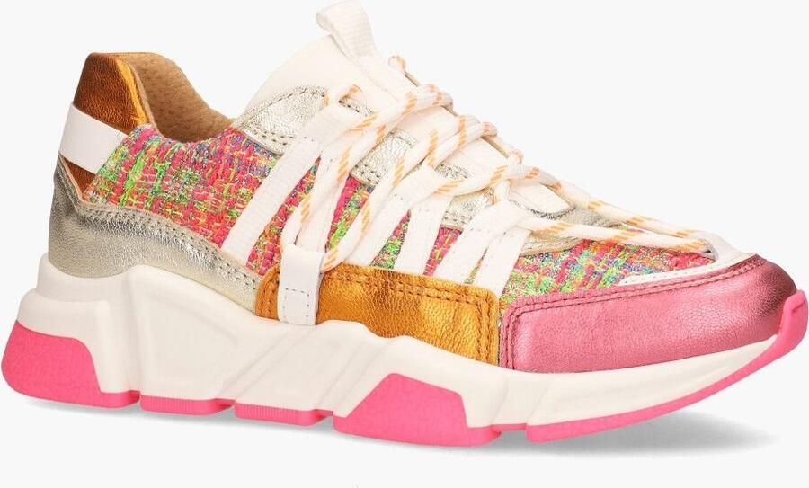 DWRS LABEL DWRS LOS ANGELES tweed Roze Champagne Dames Sneaker B9101 - Foto 4