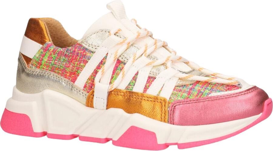 DWRS LABEL DWRS LOS ANGELES tweed Roze Champagne Dames Sneaker B9101 - Foto 4