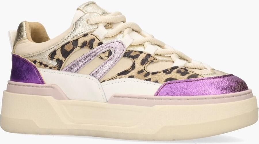 DWRS LABEL DWRS Walton Leopard sneakers sand Leer Dames - Foto 5