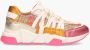 DWRS LABEL DWRS LOS ANGELES tweed Roze Champagne Dames Sneaker B9101 - Thumbnail 3