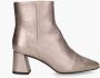 DWRS LABEL Lugano Smoke metallic Goud Leer Enkellaars met hak Dames - Thumbnail 2