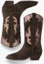 Alpe Bruine Suède Dames Cowboy Laars Brown Dames - Thumbnail 4