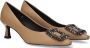 BiBi Lou Dames Pumps Damesschoenen Suède Kitten heel hoogte 6 cm 656Z10VK Camel - Thumbnail 6