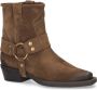 Bronx Moss Brushed Suede Boots met carre neus - Thumbnail 9