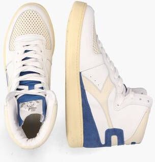 Diadora Heritage Mi Basket Punched Italia Wit Blauw