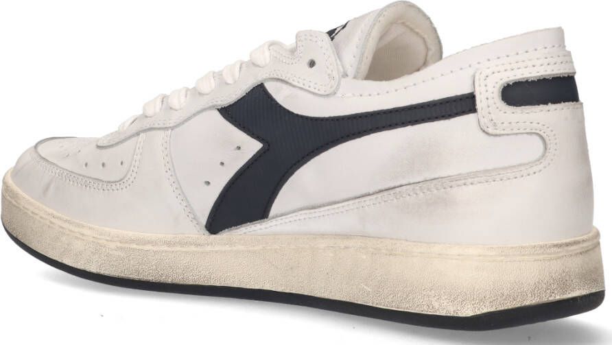 Diadora Heritage Mi Basket Row Cut Used Wit Donkerblauw