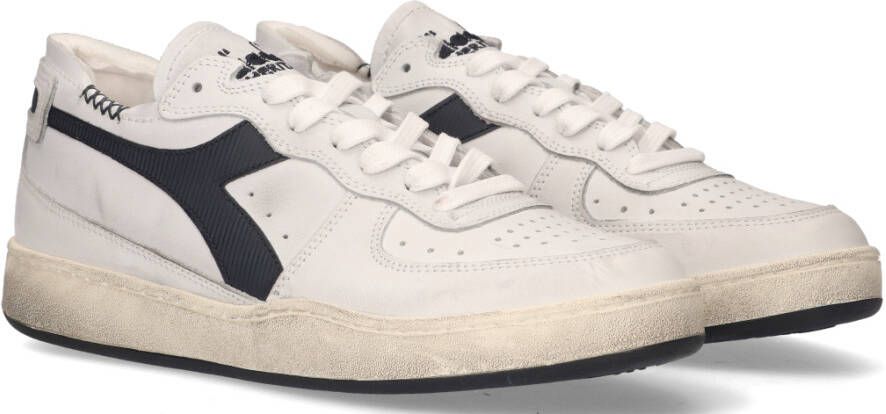 Diadora Heritage Mi Basket Row Cut Used Wit Donkerblauw