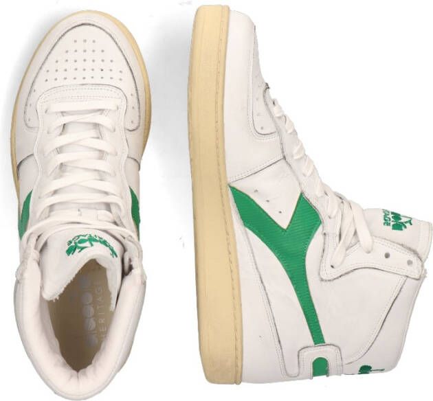 Diadora Heritage Mi Basket Used Wit Groen