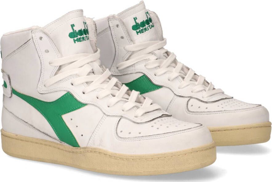 Diadora Heritage Mi Basket Used Wit Groen