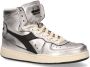 Diadora Sneakers Dames Hoge sneakers Damesschoenen Leer mi basket used z Zilver - Thumbnail 11