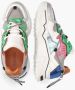 DWRS LABEL Jupiter | Lt.Grey Multi Grijs Leer Lage sneakers Dames - Thumbnail 3