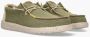 Hey Dude Groene platte schoenen Wally Coastline Jute Green Heren - Thumbnail 8