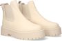 Steve Madden Veerly Boots Bone Suède en Leren Enkellaarzen Beige Dames - Thumbnail 8