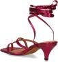 Strappy Sandals 12822 Sandalen Dames Roze - Thumbnail 7