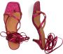 Strappy Sandals 12822 Sandalen Dames Roze - Thumbnail 8