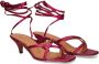 Strappy Sandals 12822 Sandalen Dames Roze - Thumbnail 9