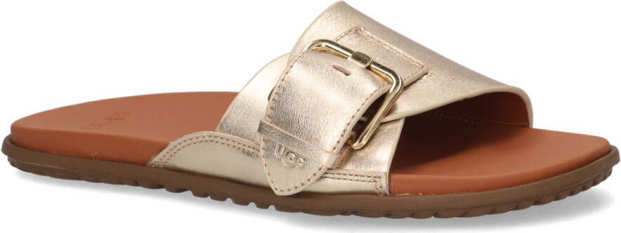 Ugg Solivan Buckle Slide Goud
