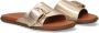 UGG Slippers Dames W Solivan Buckle Slide Maat: 36 Materiaal: Leer Kleur: Goud - Thumbnail 12