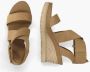 UGG Sandalen Dames Damesschoenen Canvas Sleehak hoogte Ileana ankle Cognac - Thumbnail 12