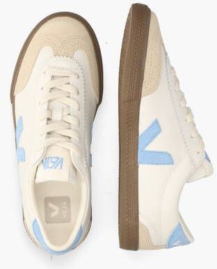 Veja Volley Leather Wit Lichtblauw