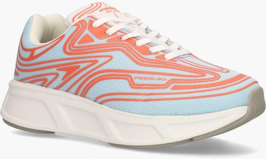 Fessura Run #01 Lichtblauw Koraalrood