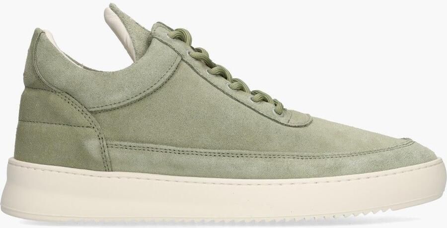 Filling Pieces Low Top Organic Suède Lichtgroen