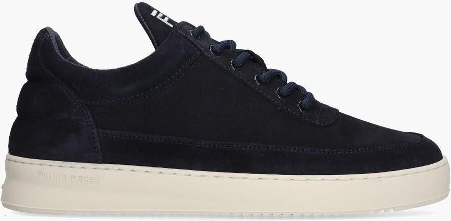 Filling Pieces Low Top Suede Donkerblauw